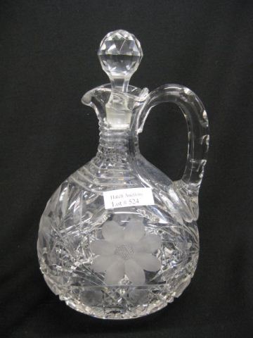 Cut Glass Whiskey Decanter late