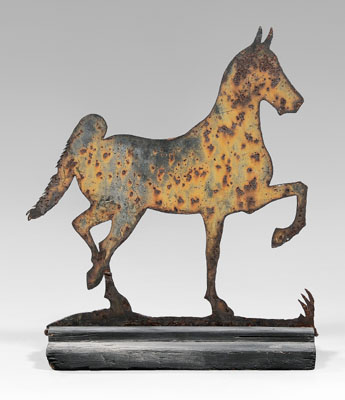 Cut sheet iron horse weathervane,