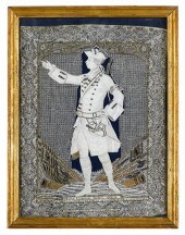 Cutwork portrait of Major Gene