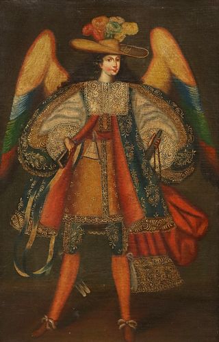 CUZCO SCHOOL STYLE OIL PAINTING