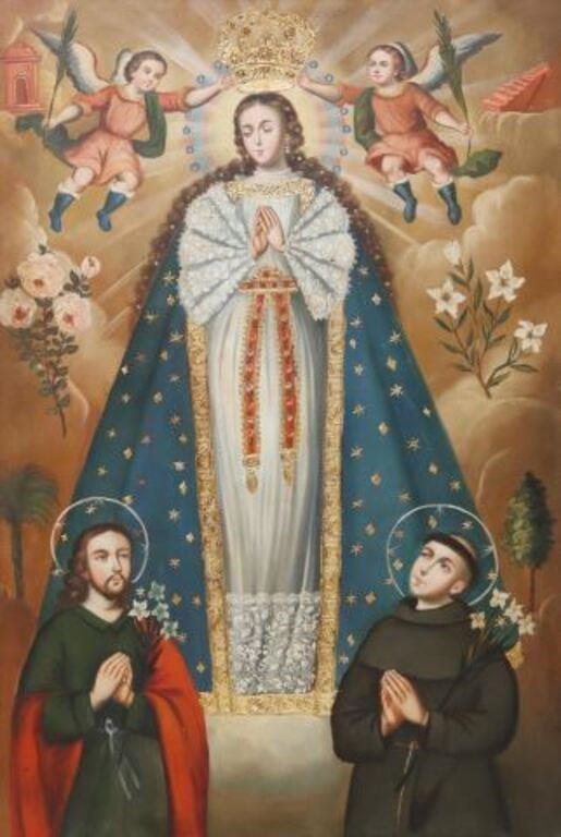 CUZCO SCHOOL STYLE RELIGIOUS OIL