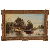 C.W. CROFT. "FIGURES AT RIVERS