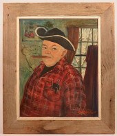 C.X. CARLSON 1966 OIL ON MASON