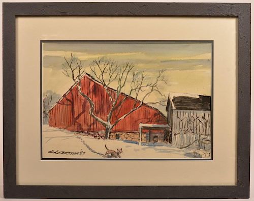 C.X. CARLSON 1987 WATERCOLOR ON