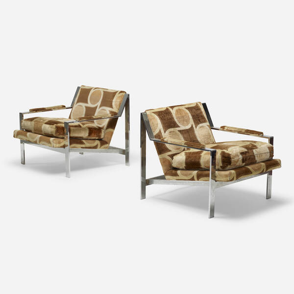 Cy Mann. Lounge chairs, pair. c.