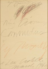 CY TWOMBLY (1928 - 2011)Nine D