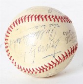 Cy Young autographed baseball