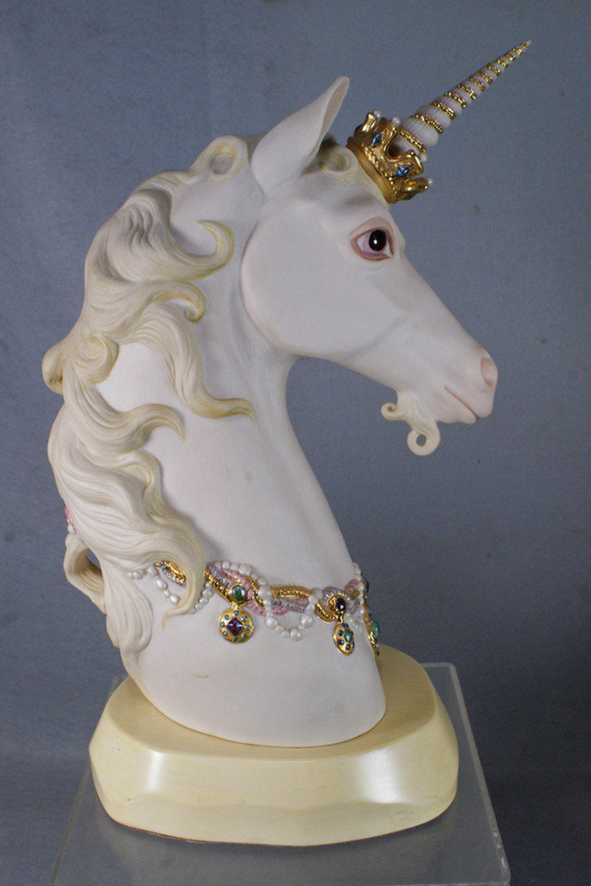 Cybis porcelain unicorn bust,