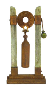 CYLINDRICAL METAL GARDEN BELL