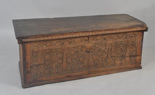 CYPRIOT CARVED WALNUT & CEDAR DOWRY