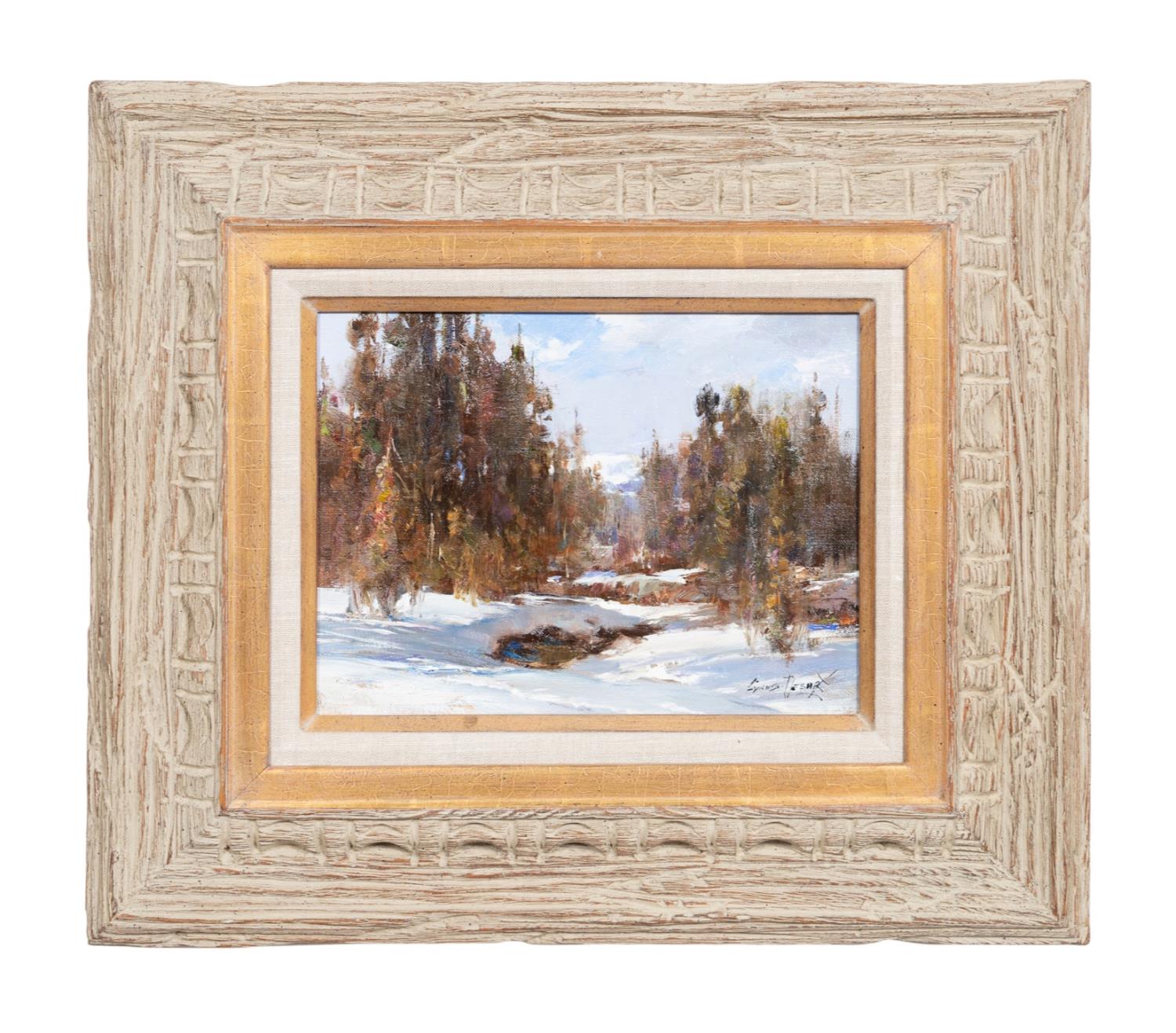 CYRUS AFSARY, WINTER LANDSCAPE, OIL