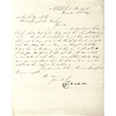 CYRUS W. FIELD AUTOGRAPH LETTE