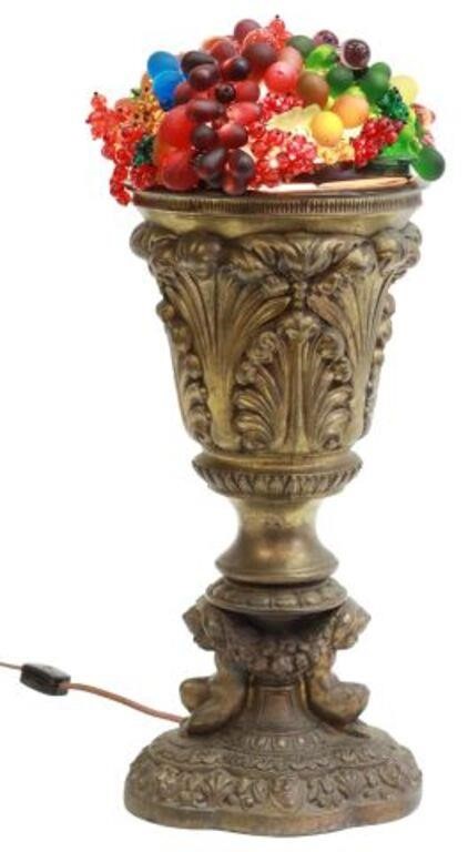CZECH ART GLASS FRUIT URN-FORM