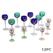 CZECH CRYSTAL WINE HOCKS AND P