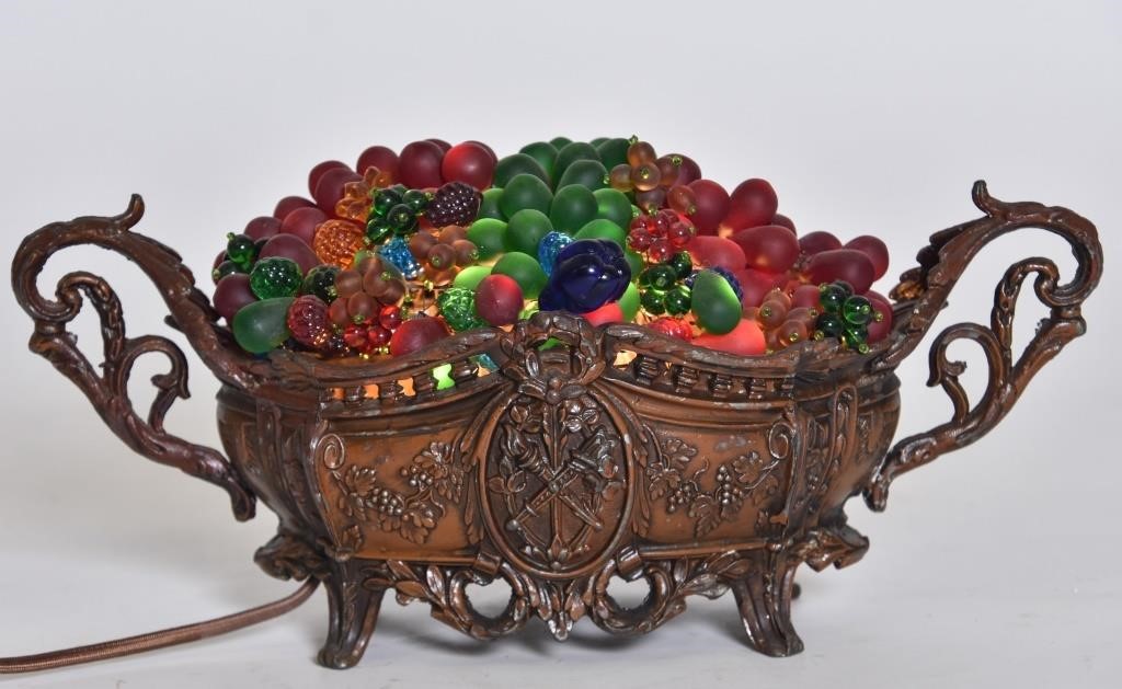 Czech glass fruit spelter metal