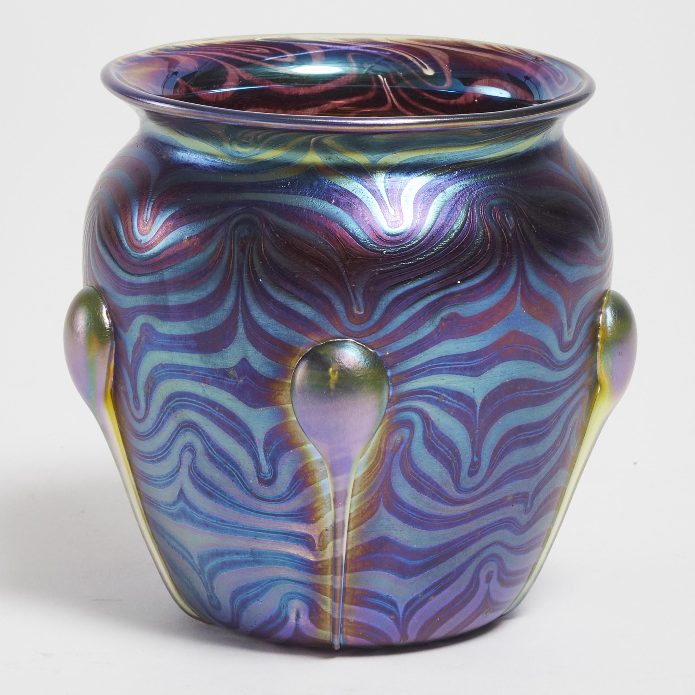 Czech Iridescent Glass Vase, 20th
