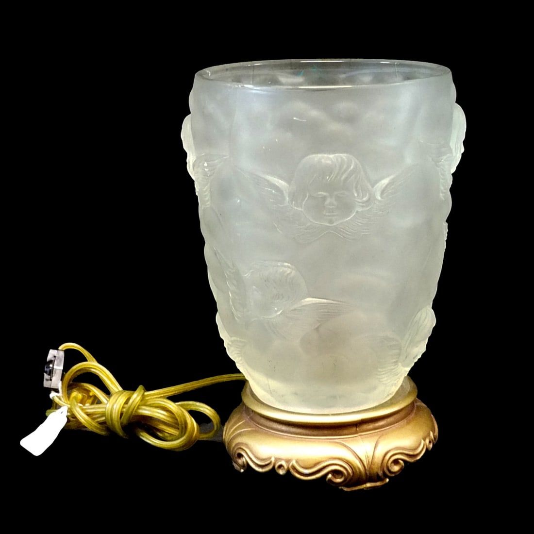CZECH LALIQUE STYLE VASE AS