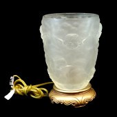 CZECH LALIQUE STYLE VASE AS LA