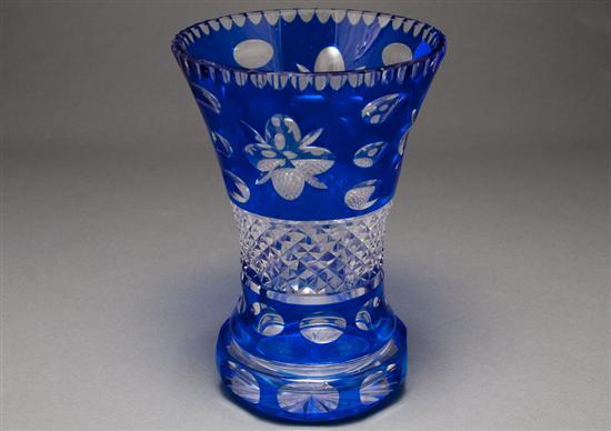Czecho-Bohemian cobalt cut-to-clear