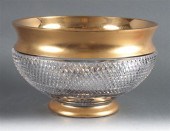 Czecho-Bohemian cut glass gilt