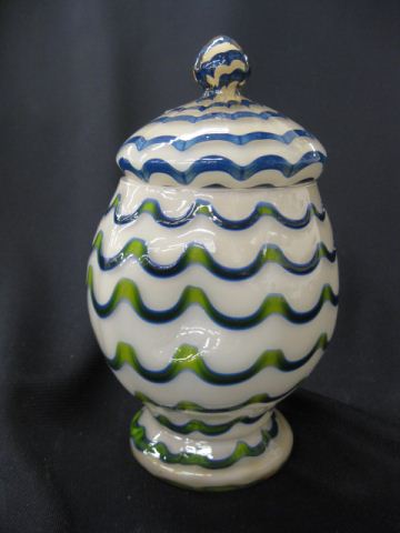 Czechoslovakian Art Glass Jar