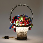 CZECHOSLOVAKIAN GLASS FRUIT BA