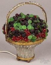 CZECHOSLOVAKIAN GLASS FRUIT BA