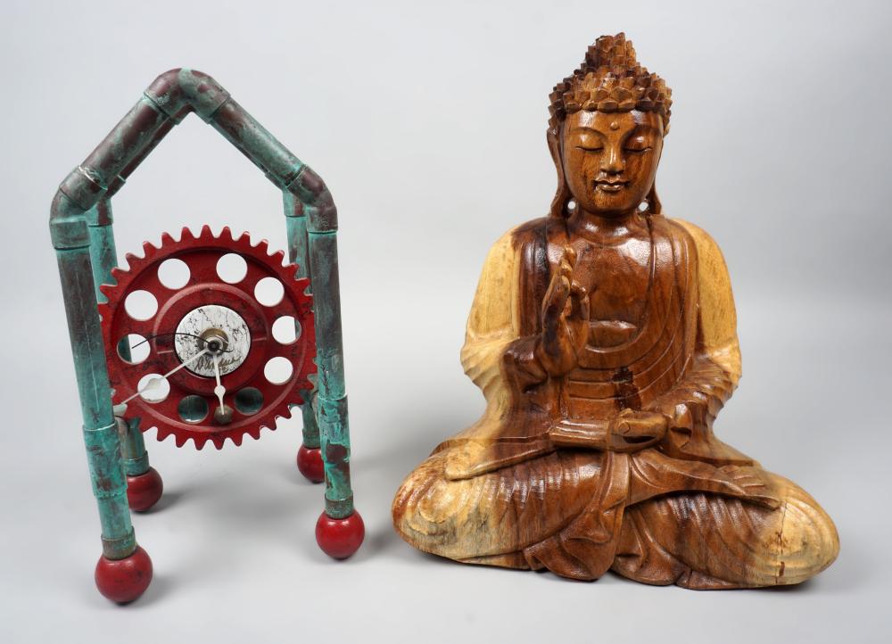 D. ANDREA CLOCK SCULPTURE AND A