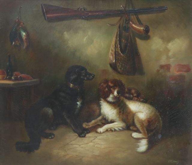 D. EVANS FRAMED OIL PAINTING