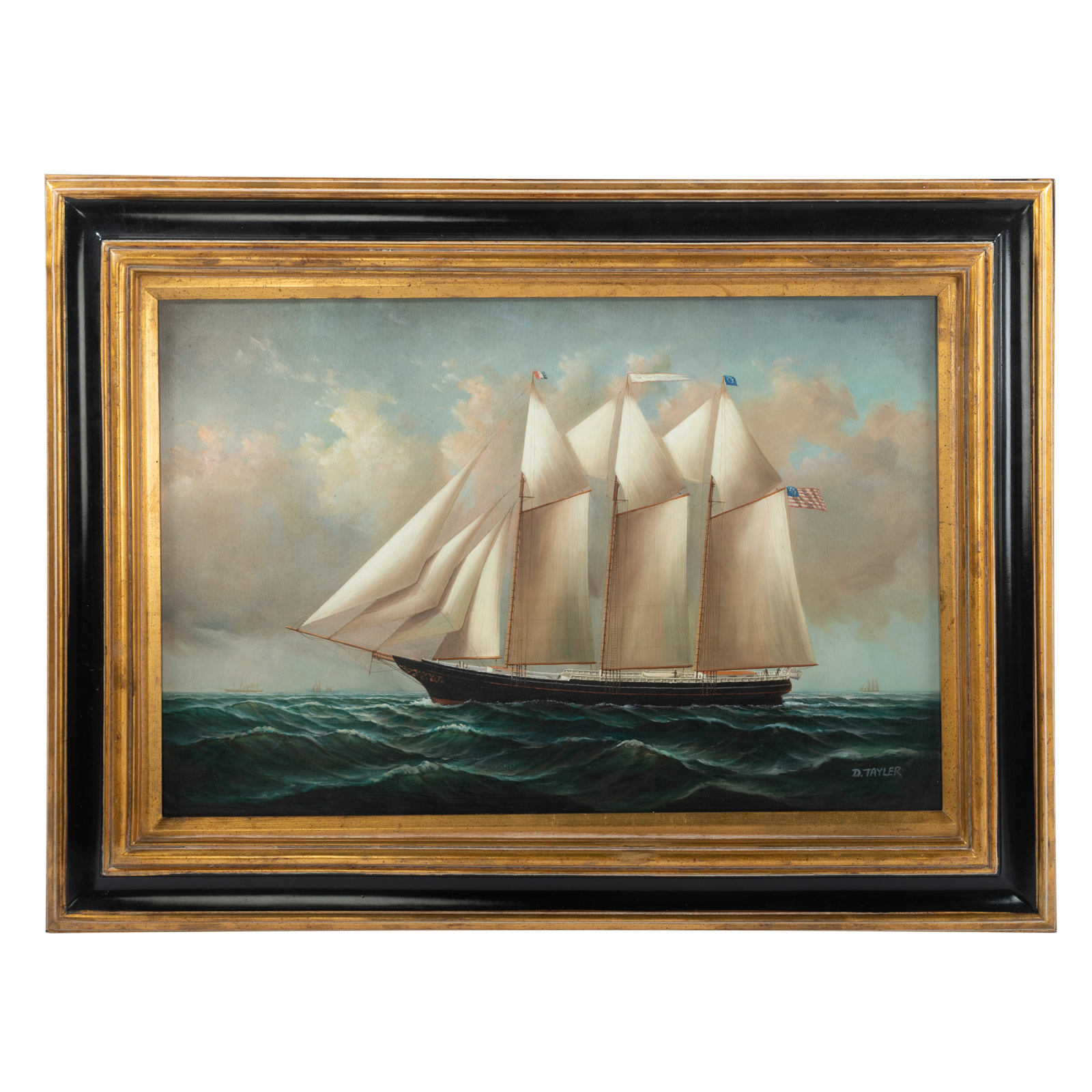 D. TAYLER. THREE MASTED SCHOONER,