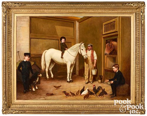 D. WINDER, OIL ON CANVAS STABLE