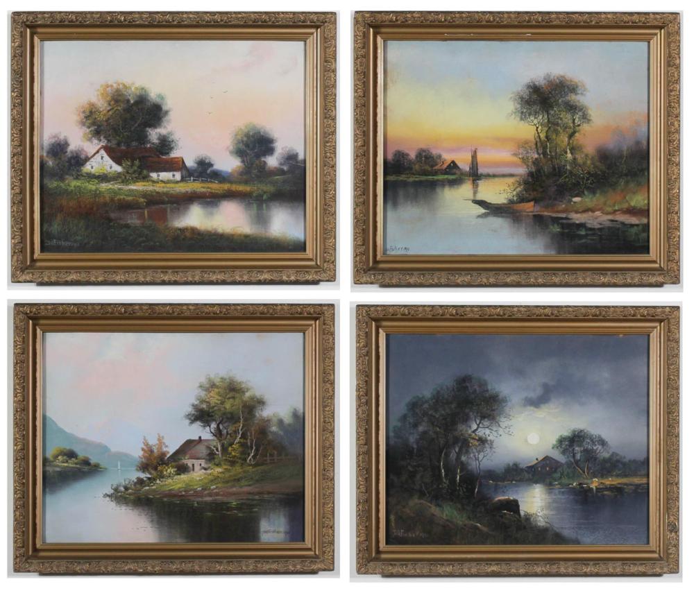 D.A. FISHER FOUR PASTELSD.A. FISHER