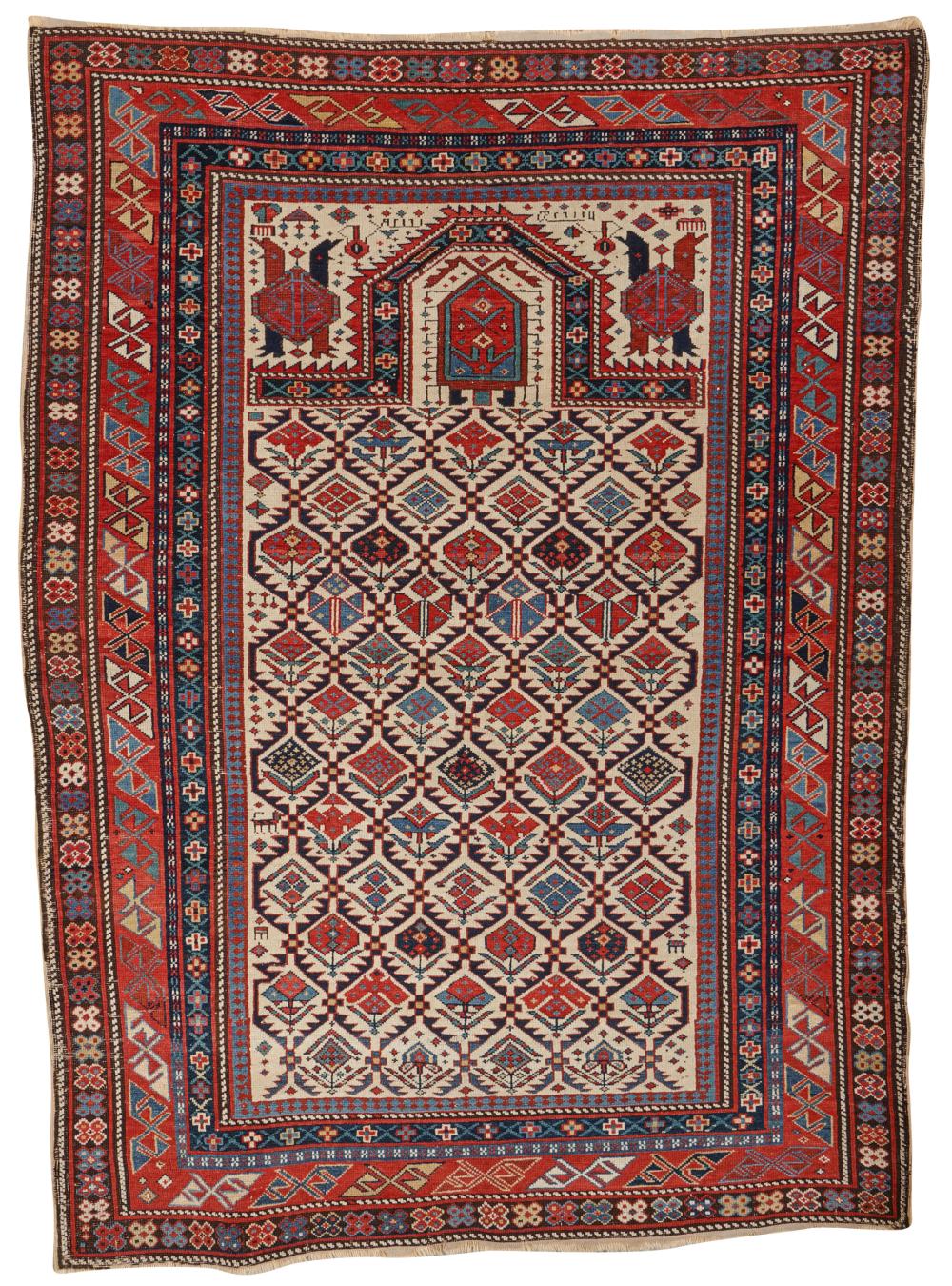 DAGHESTAN PRAYER RUG, CAUCASUS,