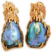 "DAGON" 18K DIAMOND & ABALONE