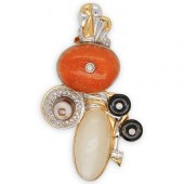 "DAGON" PLATINUM, 18K GOLD & P