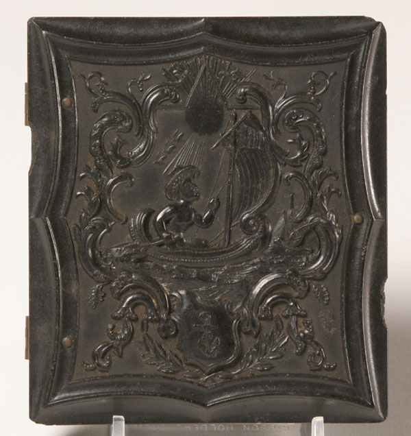Daguerreotype in gutta percha case;