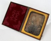 DAGUERREOTYPE IN TOOLED LEATHE