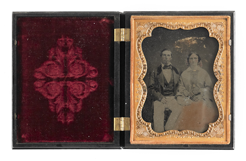 Daguerreotype of a young couple