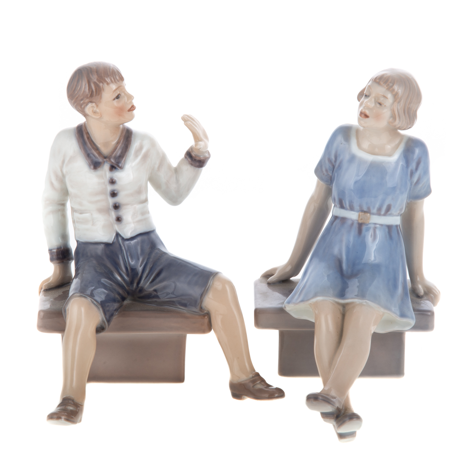 DAHL-JENSEN SEATED BOY & GIRL