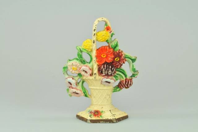 DAHLIAS DOORSTOP Hubley marked #204
