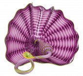 DALE CHIHULY 2 PIECE AMETHYST