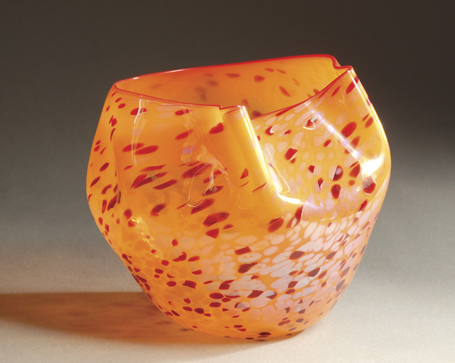DALE CHIHULY ART GLASS VASE/MACCHIA