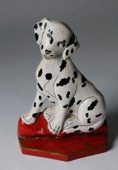 DALMATION POLYCHROMED IRON DOO
