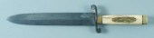 Damascus blade dagger, faint l