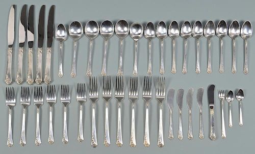 DAMASK ROSE STERLING FLATWARE, 40
