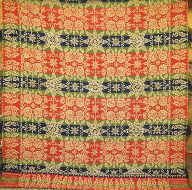"DAMASK" WEAVE COVERLET BY ANDREW