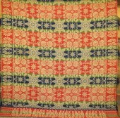 "DAMASK" WEAVE COVERLET BY AND