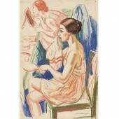 DAME LAURA KNIGHT, PASTEL ON P