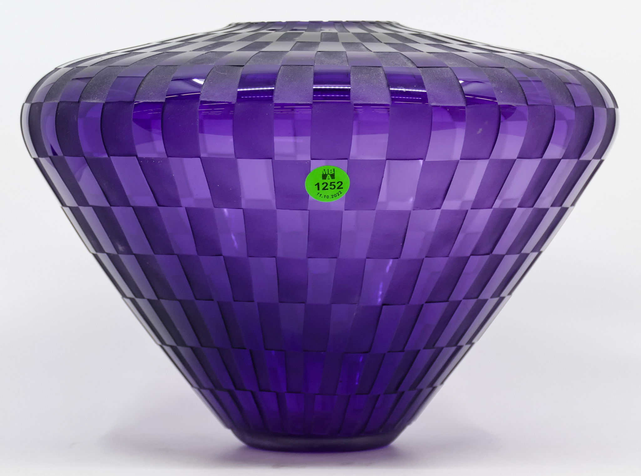 Dan Bergsma Amethyst Acid Cut Glass