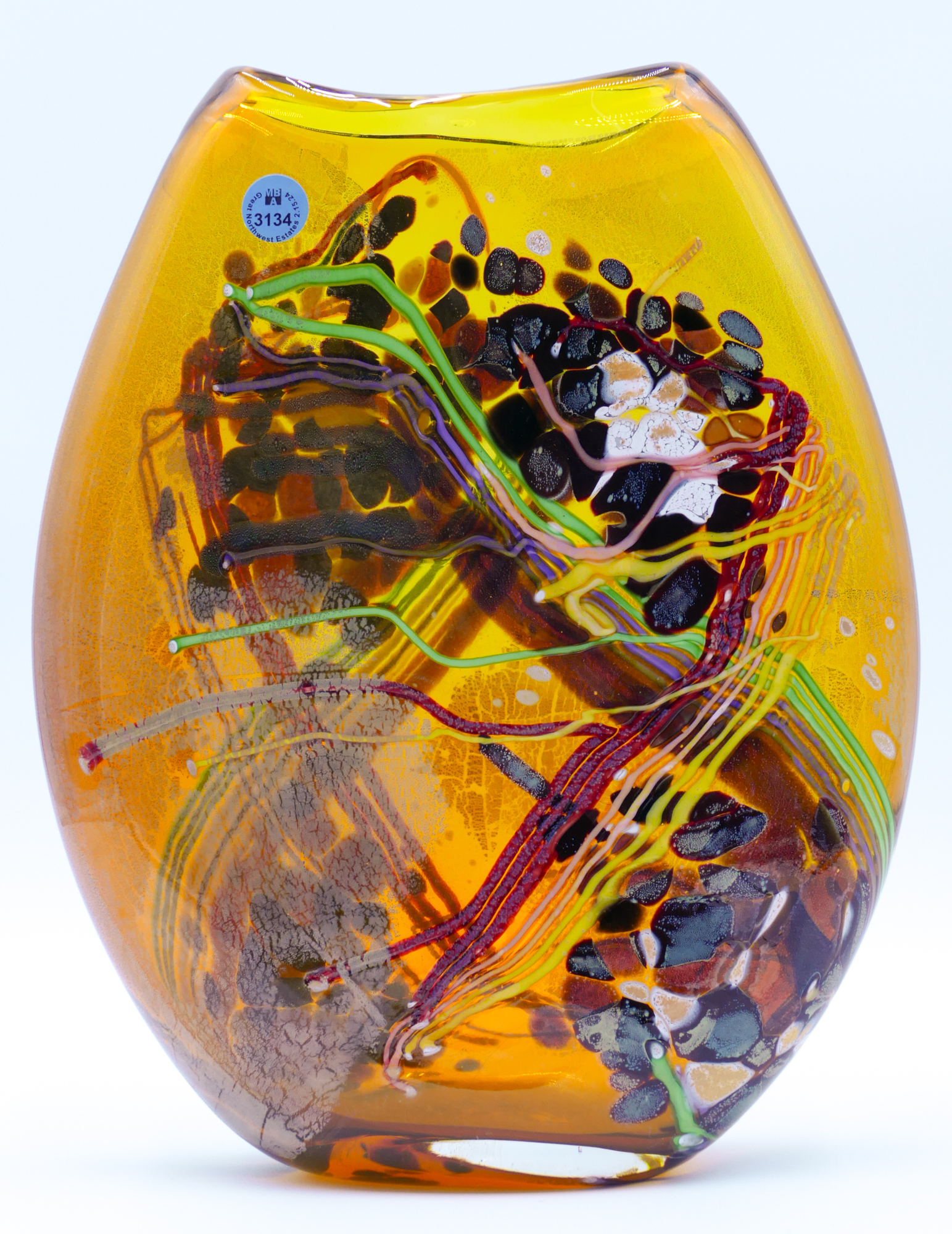 Dan Bergsma Large Studio Glass Vase